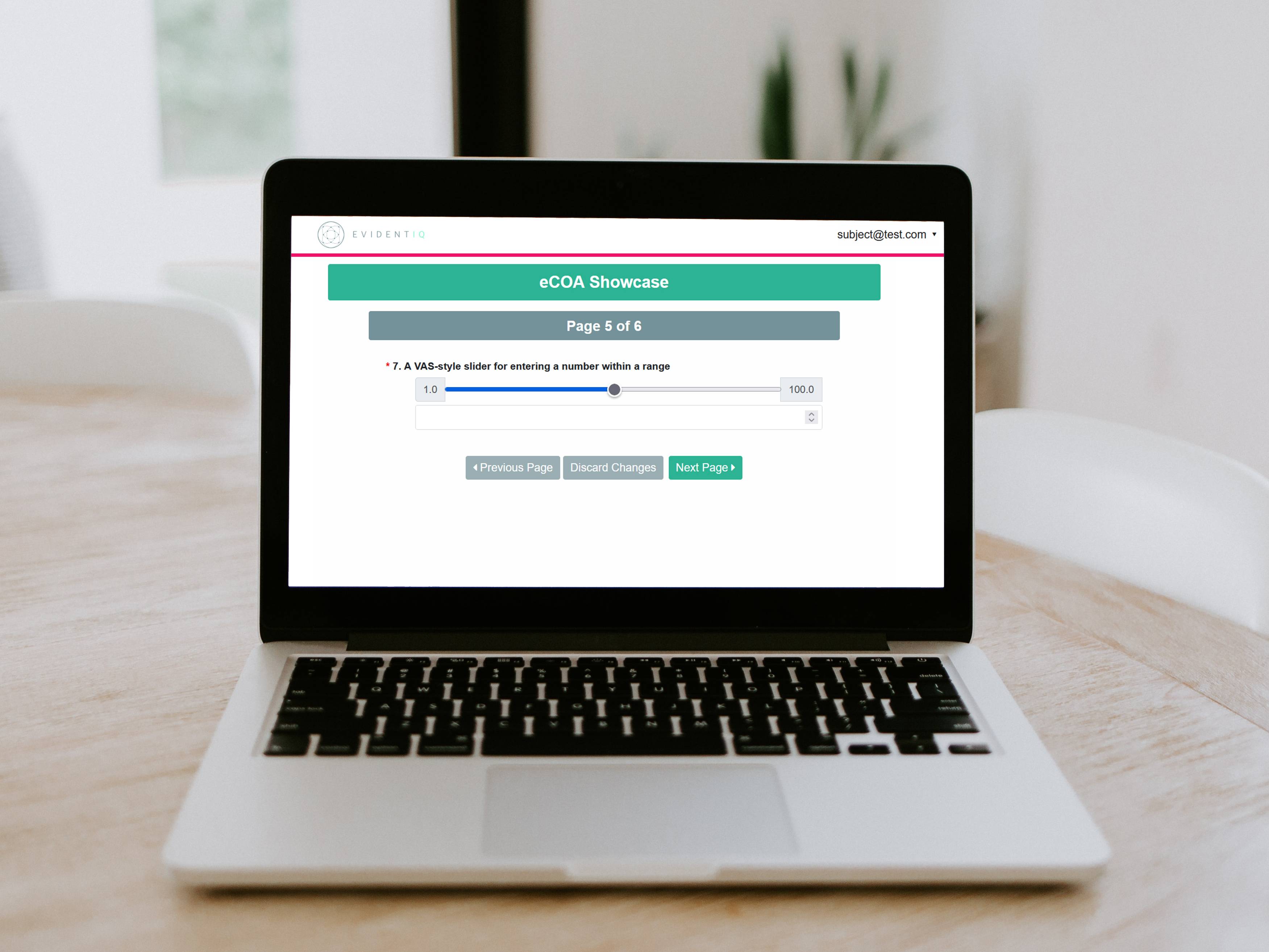 screenshot of EvidentIQ eCOA